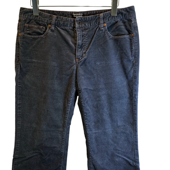 Polo Jeans Co Ralph Lauren Corduroy Pants Womens 12 x 32 Dark Gray Boot Mid-Rise - Picture 2 of 11